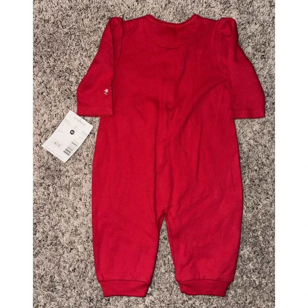 Carter's Infant Girl's 6M 6 Months Red‎ Cotton Jumpsuit Romper Soft 1 Pc NWT